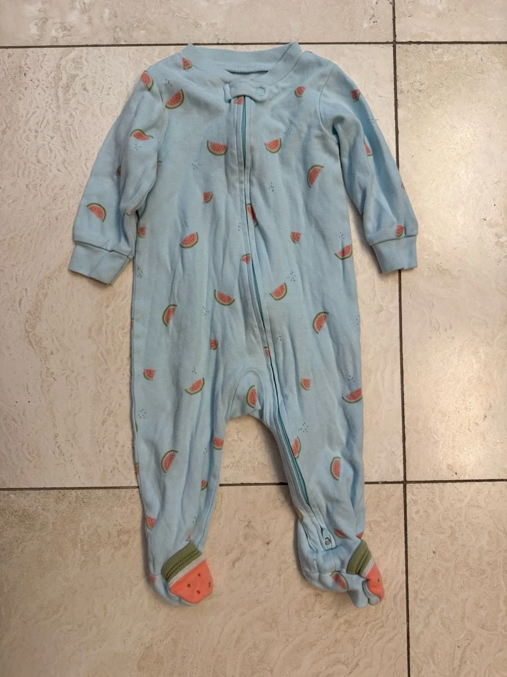 Bundle of 6 Baby Girl Cotton 2-Way Zip Sleep & Play Pajamas